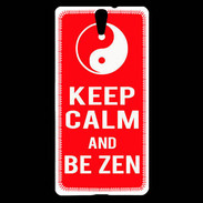 Coque Sony Xperia C5 Keep Calm Be Zen Rouge