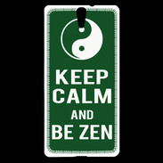 Coque Sony Xperia C5 Keep Calm Be Zen Vert