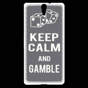 Coque Sony Xperia C5 Keep Calm Gamble Gris