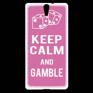 Coque Sony Xperia C5 Keep Calm Gamble Rose