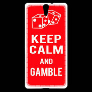 Coque Sony Xperia C5 Keep Calm Gamble Rouge