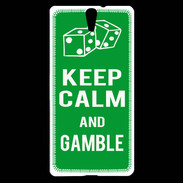 Coque Sony Xperia C5 Keep Calm Gamble Vert