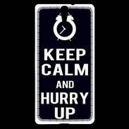 Coque Sony Xperia C5 Keep Calm Hurry up Noir