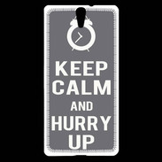 Coque Sony Xperia C5 Keep Calm Hurry up Gris