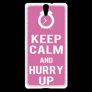 Coque Sony Xperia C5 Keep Calm Hurry up Rose