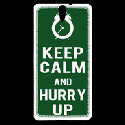 Coque Sony Xperia C5 Keep Calm Hurry up Vert
