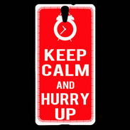 Coque Sony Xperia C5 Keep Calm Hurry up Rouge