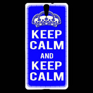 Coque Sony Xperia C5 Keep Calm Bleu
