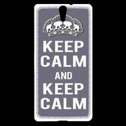 Coque Sony Xperia C5 Keep Calm Gris