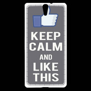 Coque Sony Xperia C5 Keep Calm Like This Gris