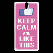 Coque Sony Xperia C5 Keep Calm Like This Rose