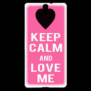 Coque Sony Xperia C5 Keep Calm Love me Rose