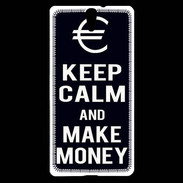 Coque Sony Xperia C5 Keep Calm Make money Noir