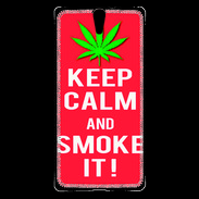 Coque Sony Xperia C5 Keep Calm Smoke Rouge