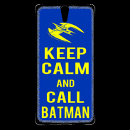 Coque Sony Xperia C5 Keep Calm Batman Bleu