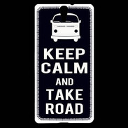 Coque Sony Xperia C5 Keep Calm Take Road Noir