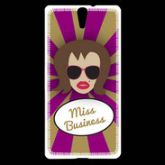 Coque Sony Xperia C5 Miss business Chatain