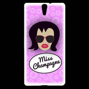 Coque Sony Xperia C5 Miss Champagne Brune