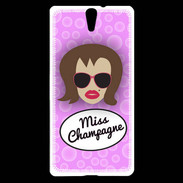 Coque Sony Xperia C5 Miss Champagne Chatain