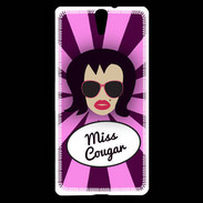 Coque Sony Xperia C5 Miss Cougar Brune