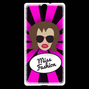 Coque Sony Xperia C5 Miss Fashion Chatain