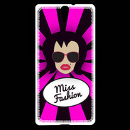 Coque Sony Xperia C5 Miss Fashion Brune