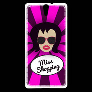 Coque Sony Xperia C5 Miss Shopping Brune