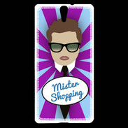 Coque Sony Xperia C5 Mister Shopping Chatain
