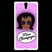 Coque Sony Xperia C5 Miss Champagne Black