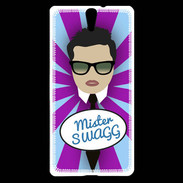 Coque Sony Xperia C5 Mister Swag Brun