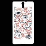 Coque Sony Xperia C5 Adishatz All Over Rugby