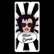 Coque Sony Xperia C5 Miss Corse Brune