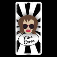 Coque Sony Xperia C5 Miss Corse Chatain
