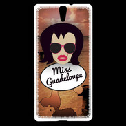 Coque Sony Xperia C5 Miss Guadeloupe Brune