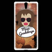 Coque Sony Xperia C5 Miss Guadeloupe Chatain