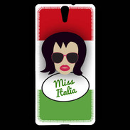 Coque Sony Xperia C5 Miss Italie Brune