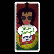 Coque Sony Xperia C5 Miss Portugal Black
