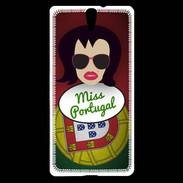 Coque Sony Xperia C5 Miss Portugal Brune