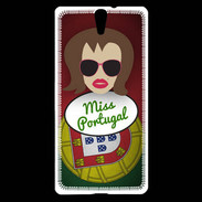 Coque Sony Xperia C5 Miss Portugal Chatain