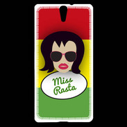 Coque Sony Xperia C5 Miss Rasta Brune