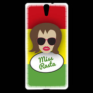 Coque Sony Xperia C5 Miss Rasta Chatain