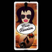 Coque Sony Xperia C5 Miss Réunion Brune