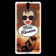 Coque Sony Xperia C5 Miss Réunion Chatain