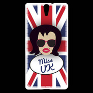 Coque Sony Xperia C5 Miss UK Brune