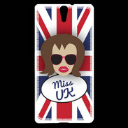 Coque Sony Xperia C5 Miss UK Chatain