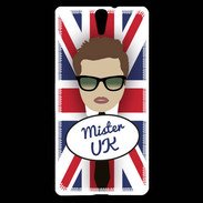 Coque Sony Xperia C5 Mister UK Chatain