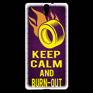 Coque Sony Xperia C5 Keep Calm and Burn Out violet