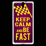 Coque Sony Xperia C5 Keep Calm and Be Fast Rose