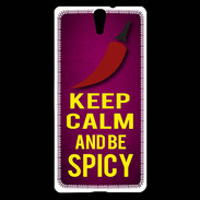 Coque Sony Xperia C5 Keep Calm and Be Spicy Rose