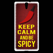 Coque Sony Xperia C5 Keep Calm and Be Spicy Rouge